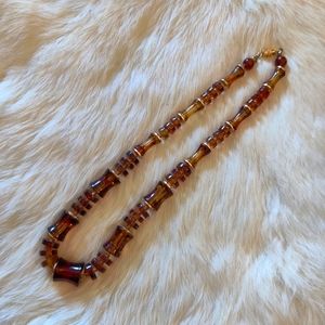 Vintage Faux Amber Tortoiseshell Choker